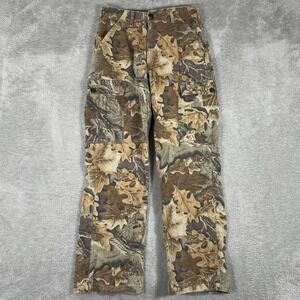 Cabelas Camo Cargo Pants Mens 28x30 USA Made Hunting Outdoor Utility Realtree